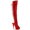 Pleaser - DELIGHT3019 Bottes cuissardes à plateforme - Rouge Product image